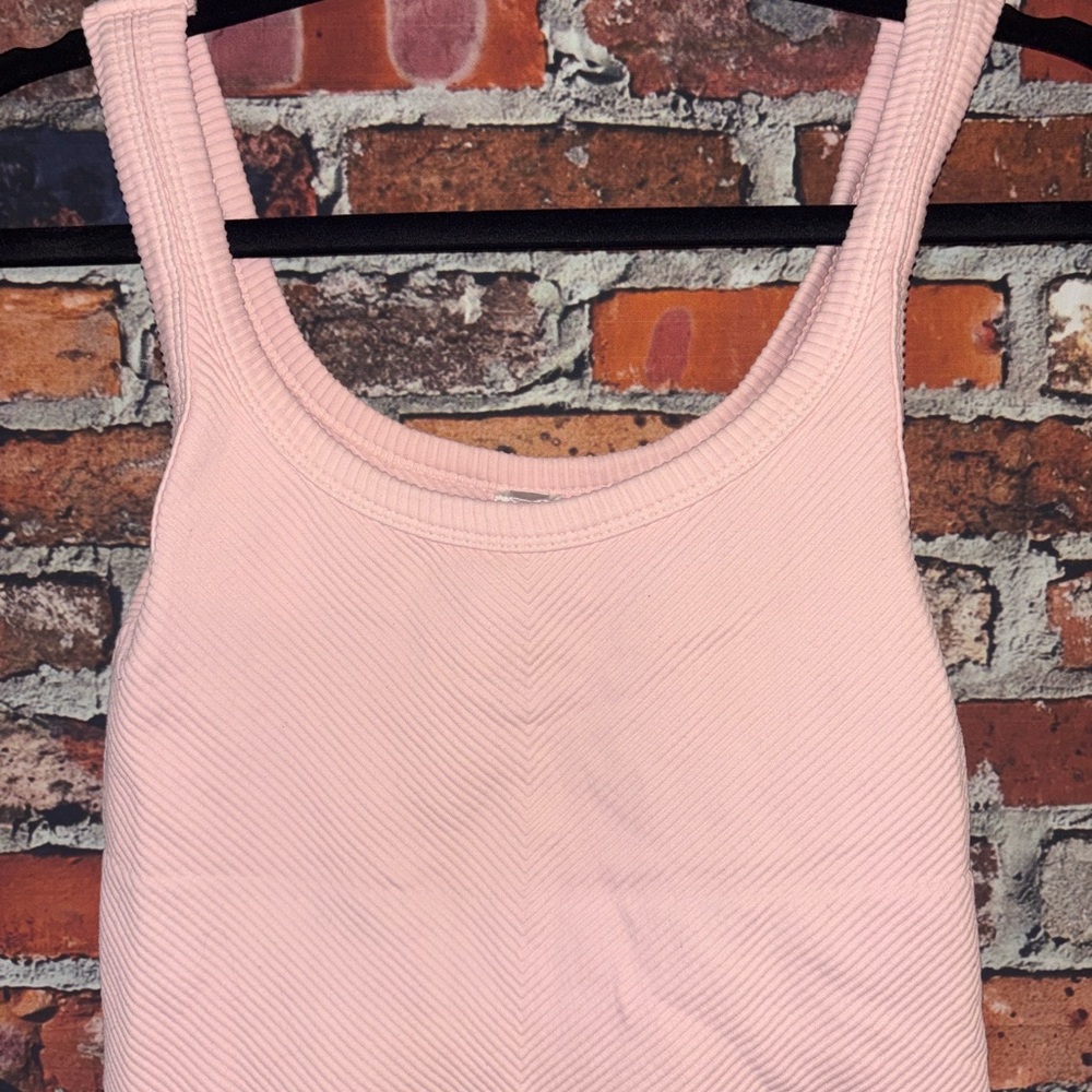 Nikibiki Light Pink Ribbed Tank Top